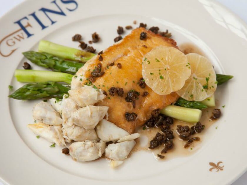 seafood plate from GW Fins